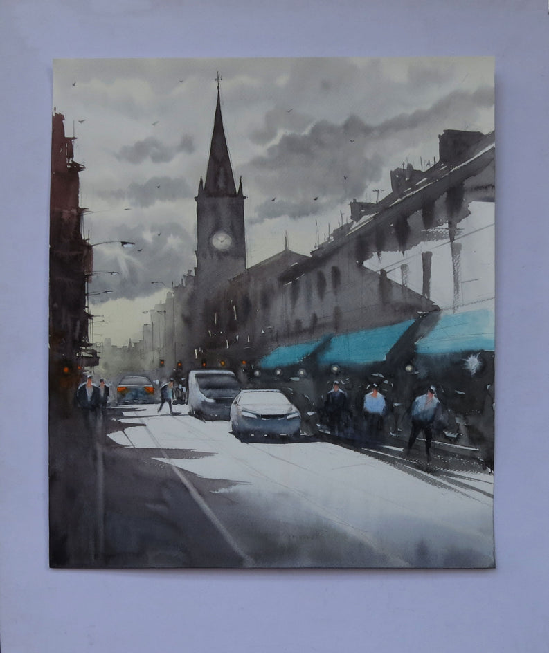 The Clock Struck One by Swarup Dandapat |  Context View of Artwork 