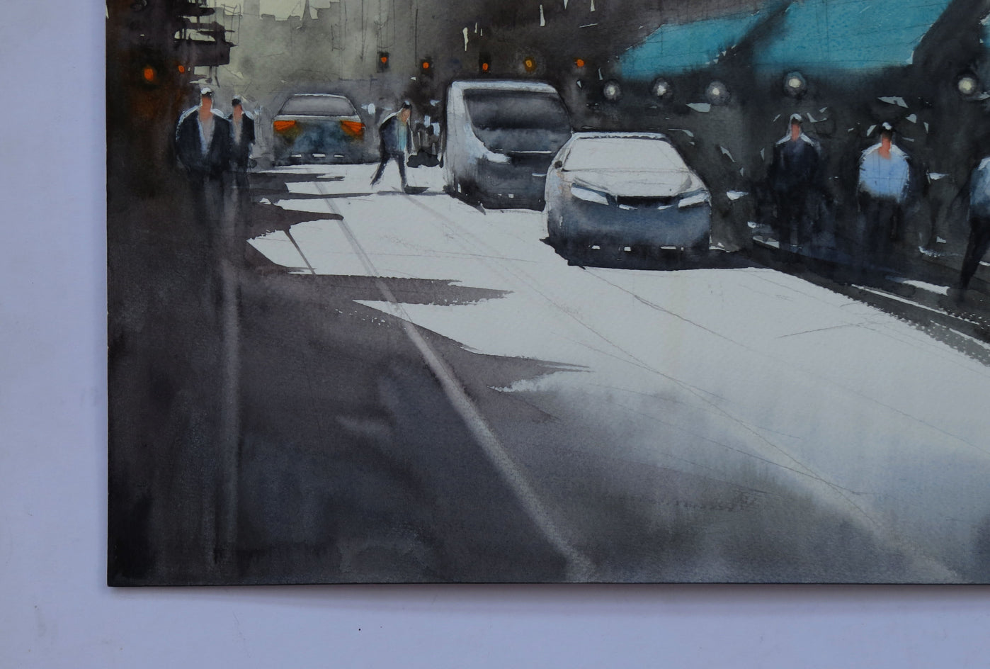 The Clock Struck One by Swarup Dandapat |  Side View of Artwork 