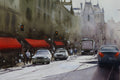 Original art for sale at UGallery.com | Out in the London Sun by Swarup Dandapat | $750 | watercolor painting | 22' h x 15' w | thumbnail 4