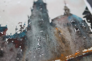 Original art for sale at UGallery.com | Prague Bell Towers by Maximilian Damico | $650 | watercolor painting | 14' h x 5.5' w | photo 4