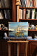 Original art for sale at UGallery.com | Sailing at Sunset by Andres Lopez | $550 | oil painting | 16' h x 20' w | thumbnail 2