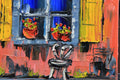 Original art for sale at UGallery.com | Tuscan Garden by Lisa Elley | $300 | oil painting | 8' h x 10' w | thumbnail 2