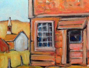 Original art for sale at UGallery.com | Old Bodie Bar and Barbershop by Doug Cosbie | $250 | oil painting | 8' h x 10' w | photo 4
