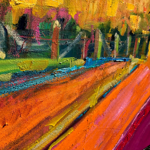 A Small Farm by James Hartman |   Closeup View of Artwork 