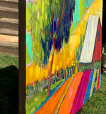 Original art for sale at UGallery.com | A Small Farm by James Hartman | $7,300 | oil painting | 48' h x 65' w | thumbnail 2