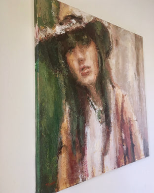 Original art for sale at UGallery.com | Bohemian Girl by Nava Lundy | $1,050 | acrylic painting | 20' h x 20' w | photo 2