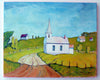 Original art for sale at UGallery.com | The White Church, Rumford Center by Doug Cosbie | $475 | oil painting | 16' h x 20' w | thumbnail 3