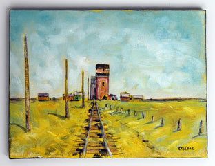 Old Grain Elevators, Neidpath, Saskatchewan by Doug Cosbie |  Context View of Artwork 