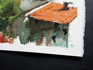 Red Tile Roofs by Maximilian Damico |  Side View of Artwork 