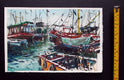 Original art for sale at UGallery.com | Aberdeen Harbour by Maximilian Damico | $550 | watercolor painting | 7' h x 11' w | thumbnail 3