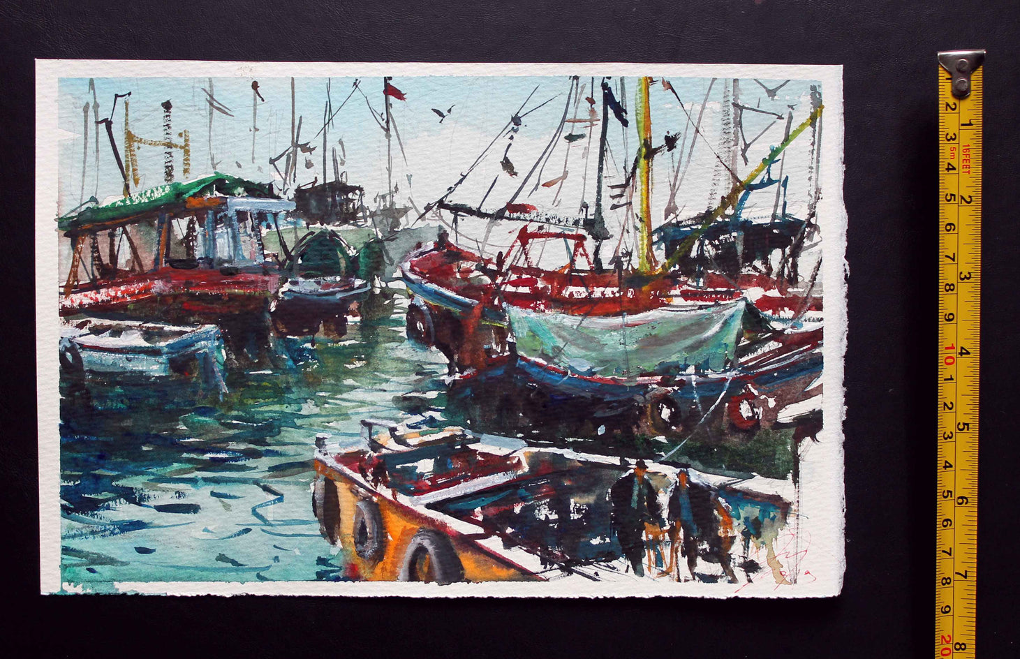 Aberdeen Harbour by Maximilian Damico |  Context View of Artwork 