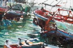 Original art for sale at UGallery.com | Aberdeen Harbour by Maximilian Damico | $550 | watercolor painting | 7' h x 11' w | thumbnail 4