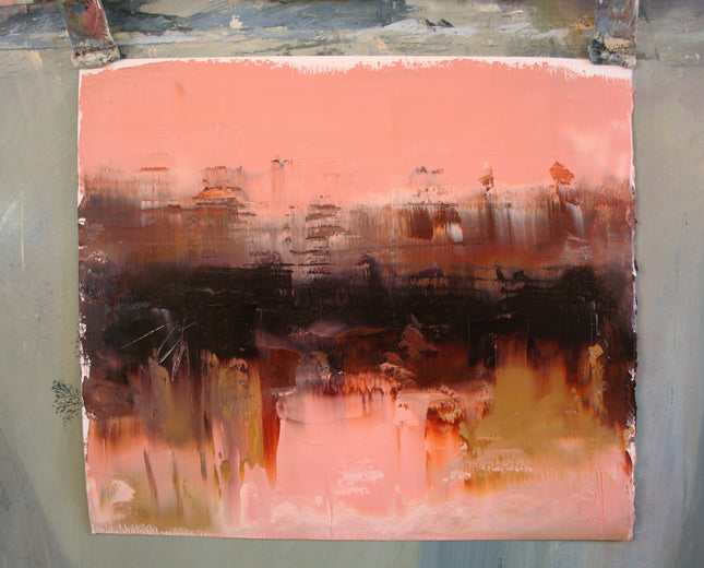 Fiery View by Ronda Waiksnis |  Side View of Artwork 