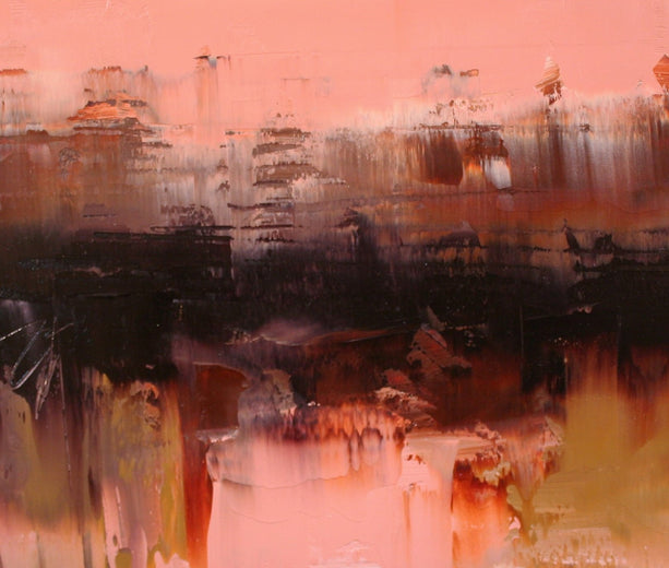 Fiery View by Ronda Waiksnis |   Closeup View of Artwork 