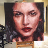 Original art for sale at UGallery.com | Secret Keeper by Nava Lundy | $4,375 | acrylic painting | 48' h x 48' w | thumbnail 3