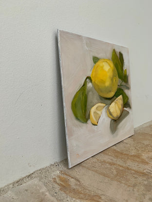 Italian Lemons by Malia Pettit |  Side View of Artwork 