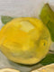 Original art for sale at UGallery.com | Italian Lemons by Malia Pettit | $225 | oil painting | 8' h x 8' w | thumbnail 4