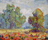 Original art for sale at UGallery.com | Ohlone Meadow Eucalyptus by James Hartman | $825 | oil painting | 20' h x 24' w | thumbnail 1