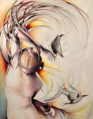 Original art for sale at UGallery.com | Aonghas by Sumner Crenshaw | $675 | oil painting | 28' h x 22' w | photo 1