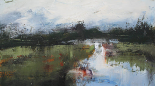 oil painting by Ronda Waiksnis titled Charm on Turin Field