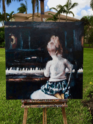 Original art for sale at UGallery.com | Her First Piano by Nava Lundy | $2,600 | acrylic painting | 24' h x 36' w | photo 3