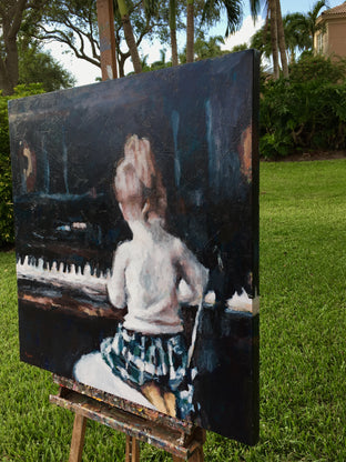 Original art for sale at UGallery.com | Her First Piano by Nava Lundy | $2,600 | acrylic painting | 24' h x 36' w | photo 2