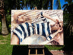 Original art for sale at UGallery.com | Let It Shine by Nava Lundy | $6,500 | acrylic painting | 48' h x 72' w | thumbnail 3