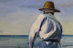 Original art for sale at UGallery.com | Sun and Nets by Andres Lopez | $525 | oil painting | 18' h x 24' w | thumbnail 3