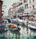 Original art for sale at UGallery.com | Fluid Venice by Maximilian Damico | $750 | watercolor painting | 14' h x 13' w | thumbnail 1