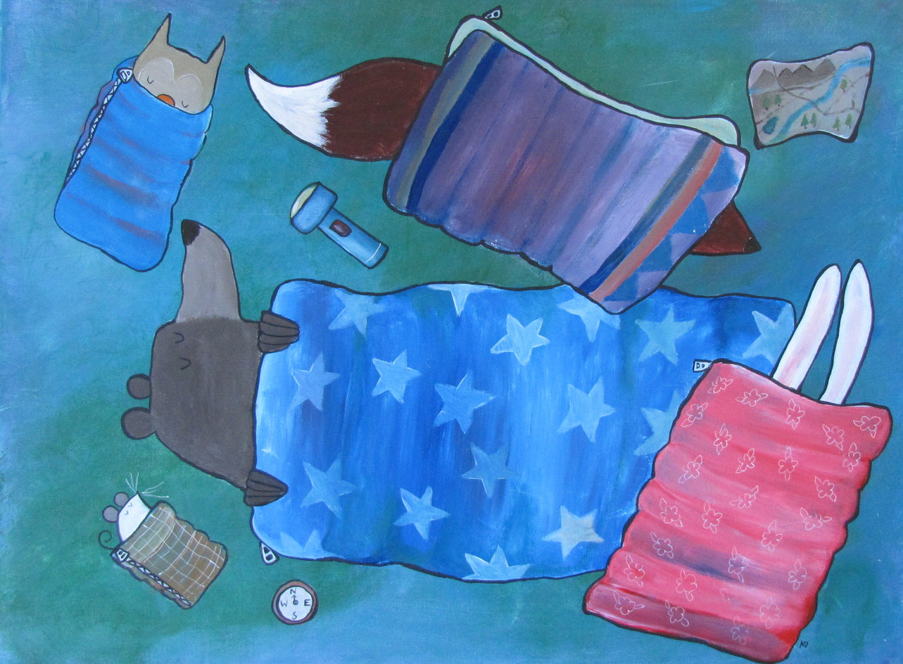 Sleeping Bag Party by Andrea Doss |  Artwork Main Image 
