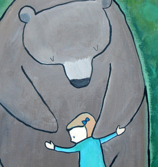 Original art for sale at UGallery.com | Bear Hug by Andrea Doss | $775 | acrylic painting | 30' h x 24' w | photo 4
