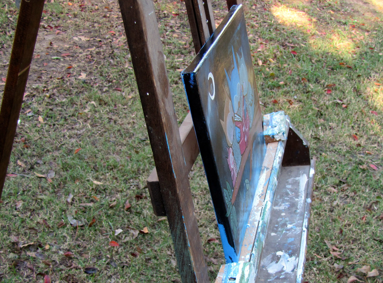 Story Time by Andrea Doss |  Side View of Artwork 