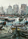 Original art for sale at UGallery.com | Izmir Port by Maximilian Damico | $600 | watercolor painting | 15' h x 11' w | thumbnail 1