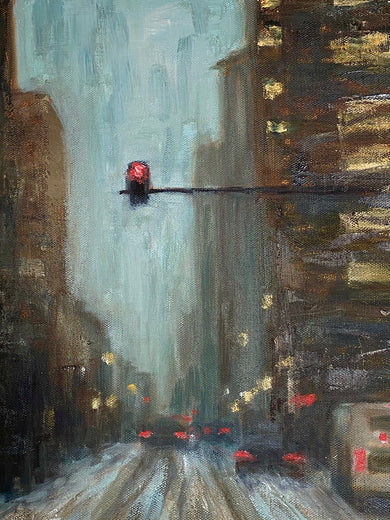 A Snowy Day by Yangzi Xu |   Closeup View of Artwork 