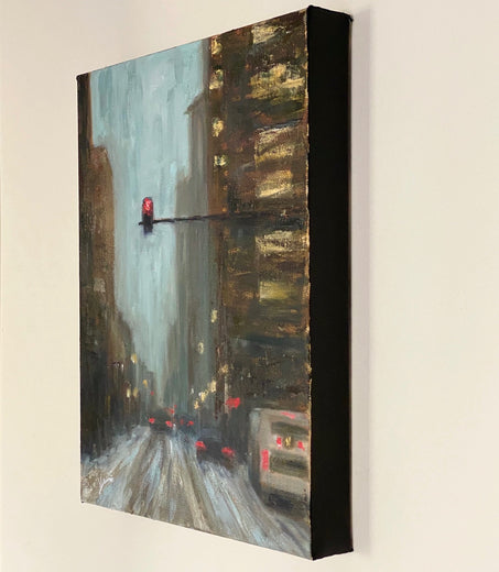 A Snowy Day by Yangzi Xu |  Side View of Artwork 