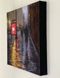 Original art for sale at UGallery.com | Dispersing Crowd by Yangzi Xu | $350 | oil painting | 12' h x 12' w | thumbnail 2