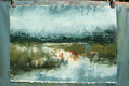 Original art for sale at UGallery.com | Rainy View on Camp Creek by Ronda Waiksnis | $800 | oil painting | 22' h x 31' w | thumbnail 3