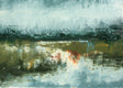 Original art for sale at UGallery.com | Rainy View on Camp Creek by Ronda Waiksnis | $800 | oil painting | 22' h x 31' w | thumbnail 1