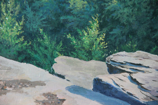 Original art for sale at UGallery.com | Mountain Lake by Stefan Conka | $1,800 | oil painting | 27.7' h x 35.5' w | photo 4