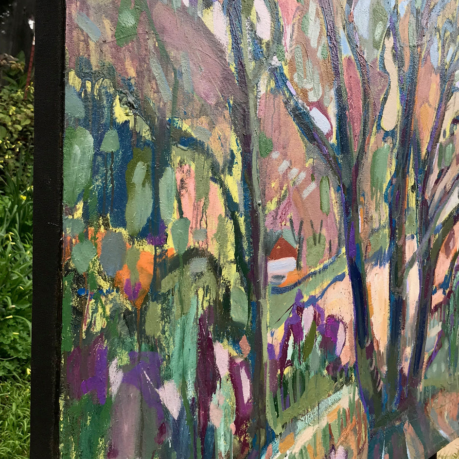 Saratoga Live Oaks by James Hartman |  Side View of Artwork 
