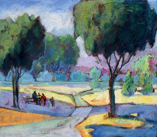 Original art for sale at UGallery.com | Picnic in the Park by James Hartman | $1,825 | oil painting | 27' h x 31' w | photo 1