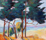 Original art for sale at UGallery.com | Seaside Trees by James Hartman | $6,150 | oil painting | 48' h x 55' w | thumbnail 1