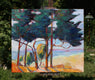 Original art for sale at UGallery.com | Seaside Trees by James Hartman | $6,150 | oil painting | 48' h x 55' w | thumbnail 3