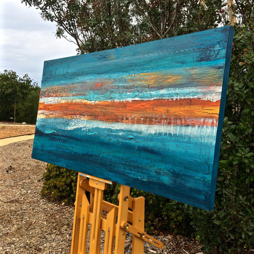 Unstoppable Sundown by Alicia Dunn |  Side View of Artwork 