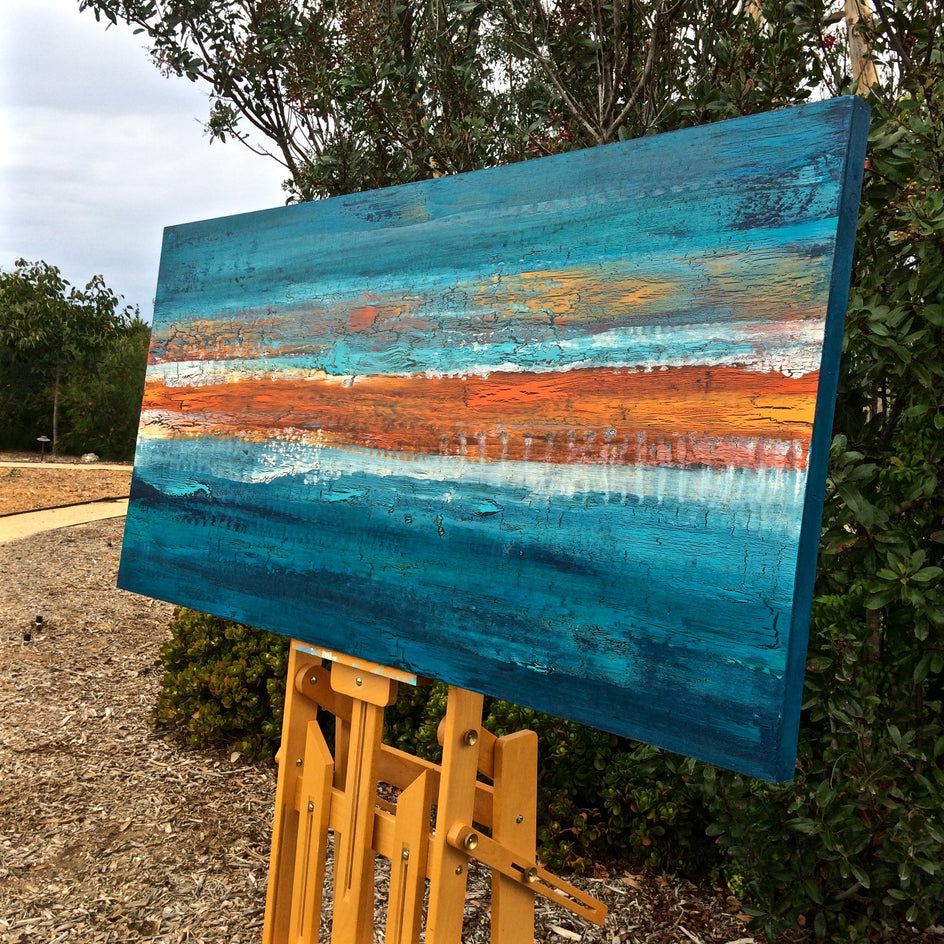 Unstoppable Sundown by Alicia Dunn |  Side View of Artwork 