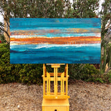 Original art for sale at UGallery.com | Unstoppable Sundown by Alicia Dunn | $2,500 | acrylic painting | 30' h x 60' w | thumbnail 3