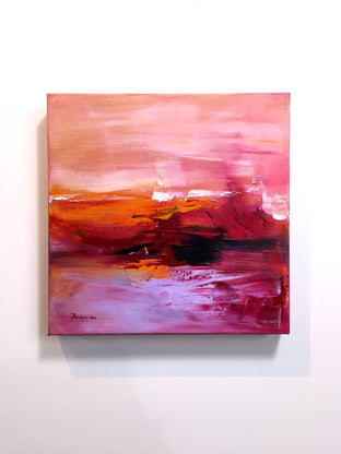 Original art for sale at UGallery.com | Orange on Pink by Sarah Parsons | $300 | oil painting | 12' h x 12' w | photo 3