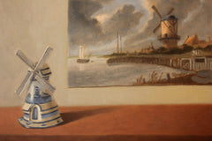 Original art for sale at UGallery.com | Windmills by Jose H. Alvarenga | $1,350 | oil painting | 14' h x 18' w | thumbnail 4