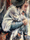 Original art for sale at UGallery.com | Following Her Heart by Nava Lundy | $3,225 | acrylic painting | 48' h x 36' w | thumbnail 1