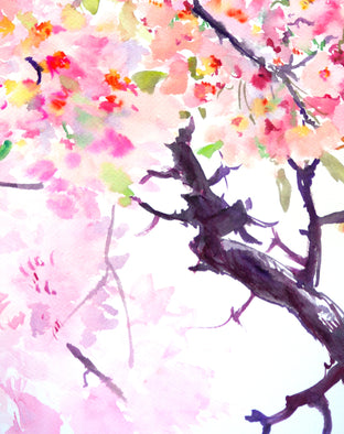 Original art for sale at UGallery.com | Cherry Blossom (Sakura) by Suren Nersisyan | $500 | watercolor painting | 30' h x 22' w | photo 2